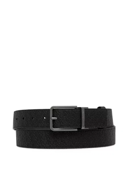 Reversibil curea Armani Exchange cu autograf negru