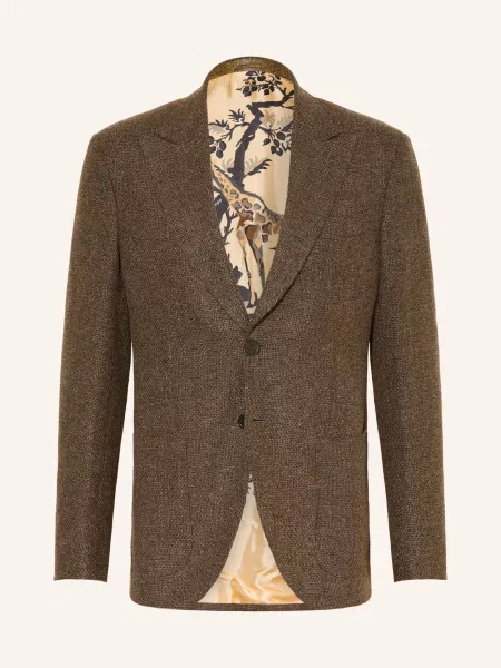 Etro Sako Extra Slim Fit / tmavě hnědá