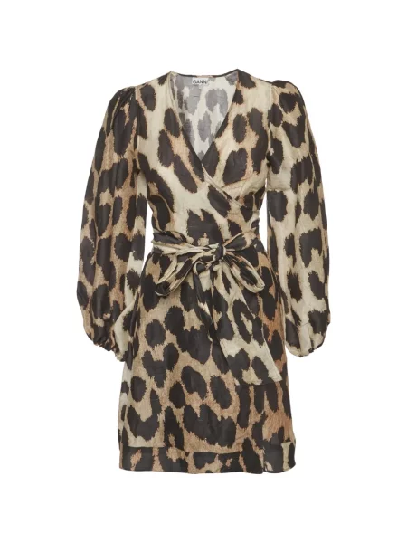 Rochie Ganni cu imagine cu model leopard plic