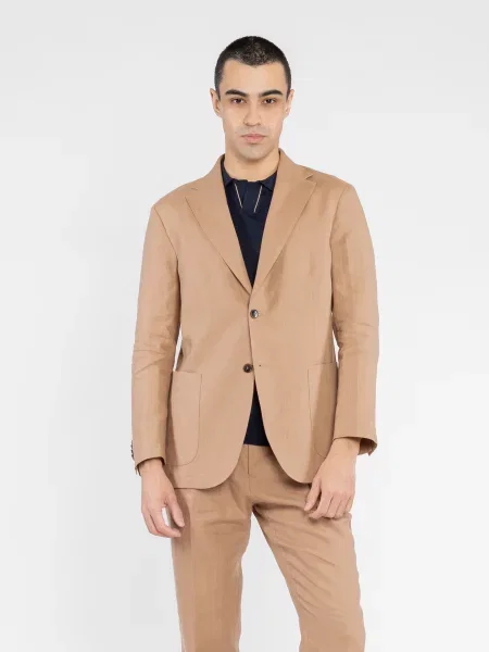 Льняной пиджак Arber бежевый