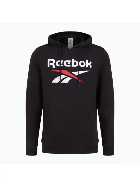 Суичър с качулка Reebok с качулка с автограф бяло