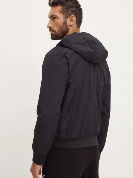 Geacă Ea7 Emporio Armani cu glugă negru