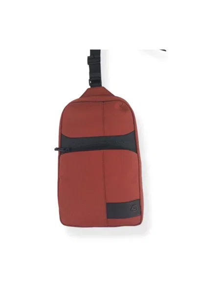 Torebka crossbody Piquadro skórzana czerwona