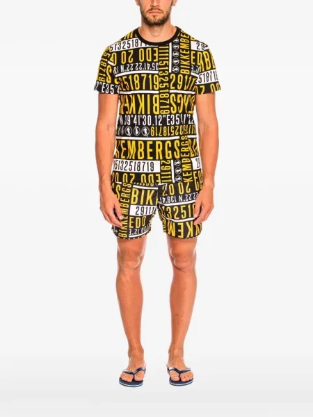 Tricou Bikkembergs cu imagine negru