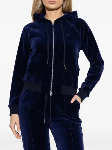 Pulover Tom Ford cu glugă albastru