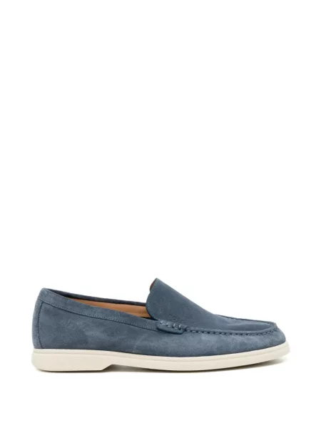Pantofi loafer Boss cu autograf albastru