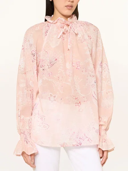 Émanou Bluzka Amelie Z Falbanami rosa biała