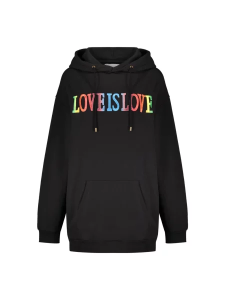 Bluza z kapturem Alberta Ferretti czarna