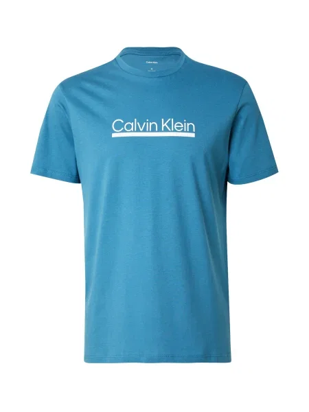 Calvin Klein Tricou azur / alb albastru