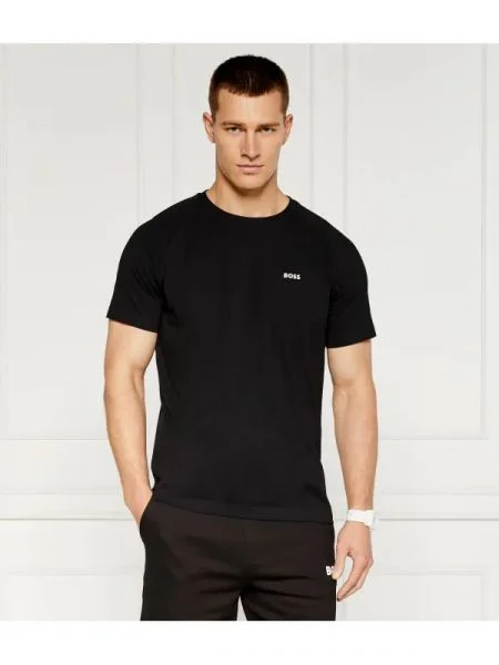 BOSS GREEN Tricou | stretch negru