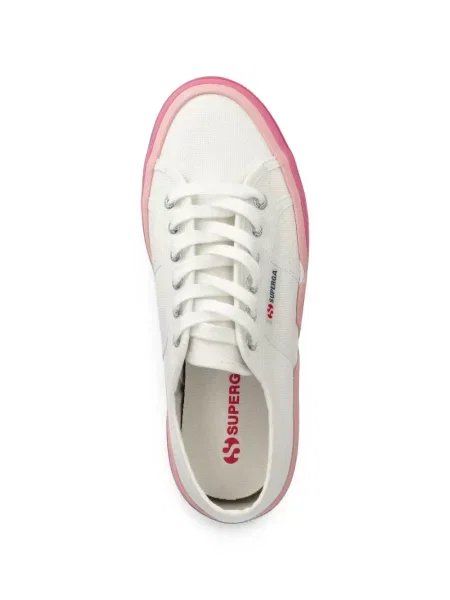 Top Superga cu platformă alb