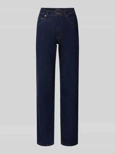 Jeansy o kroju regular fit z wpuszczanymi Bugatti granatowe