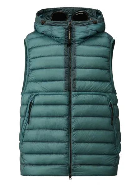 Vestă din puf C.p. Company cu glugă albastru