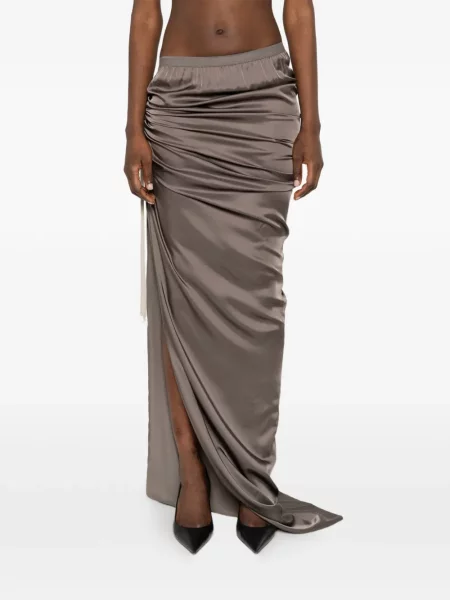 Drapírozott maxi szoknya Rick Owens szürke