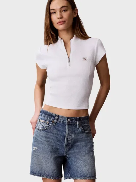 Дитяче поло Calvin Klein Jeans біле