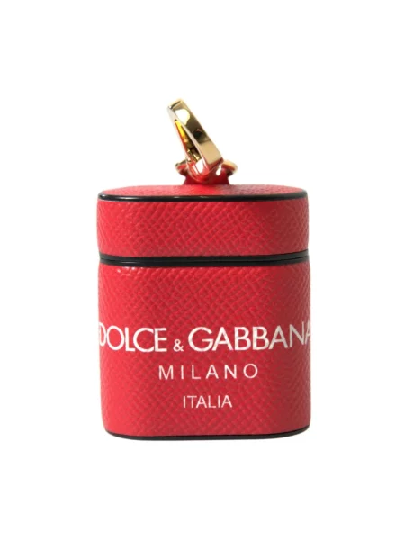 Portfel Dolce And Gabbana skórzany z logo czerwony