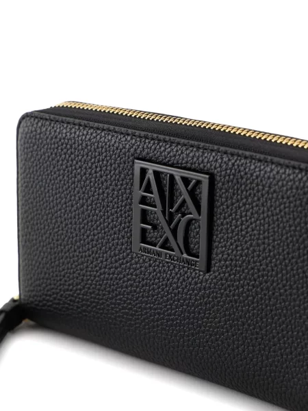 Portofel Armani Exchange cu autograf negru