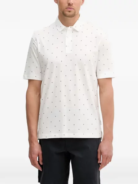 Tricou polo Armani Exchange cu imagine alb