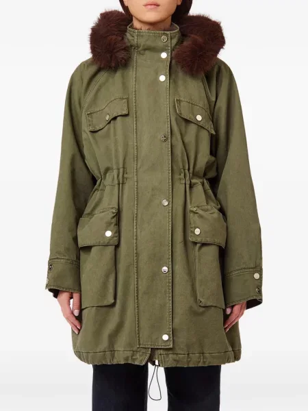 Garnitură de blană geacă parka Liu Jo cu blană verde