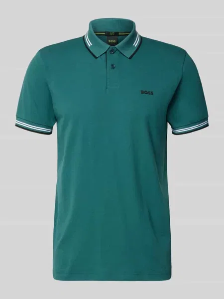 Koszulka polo z czystej bawełny krój slim fit model PAUL' Boss Green