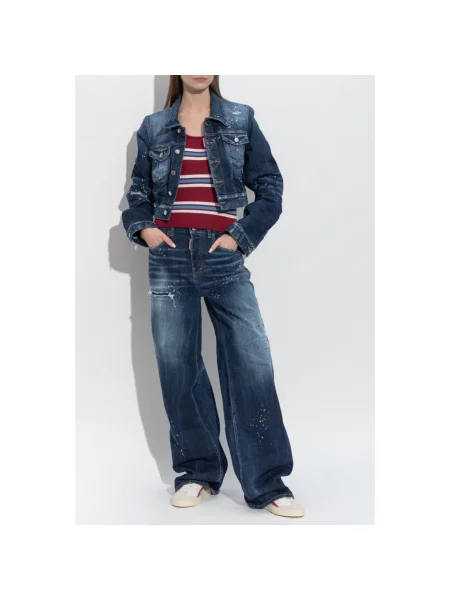 Dzianinowy top Dsquared2 na ramiączkach czerwony