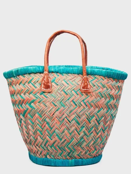 Le Comptoir de la plage Aravola Пляжна сумка Гірчичний Солома зелена