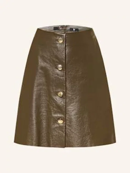 Mała mały spódnica skórzana Riani elegancka brązowa