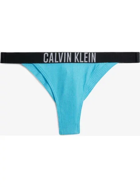 Calvin Klein Teksturowany brazylijski dół od bikini Intense Power w kolorze jasnoniebieskim i czarnym M niebieskie