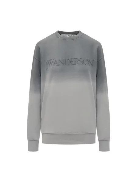 Haftowana bluza Jw Anderson gradientowa szara