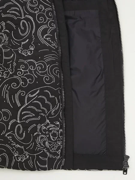 Тигровый пуховик Kenzo черный