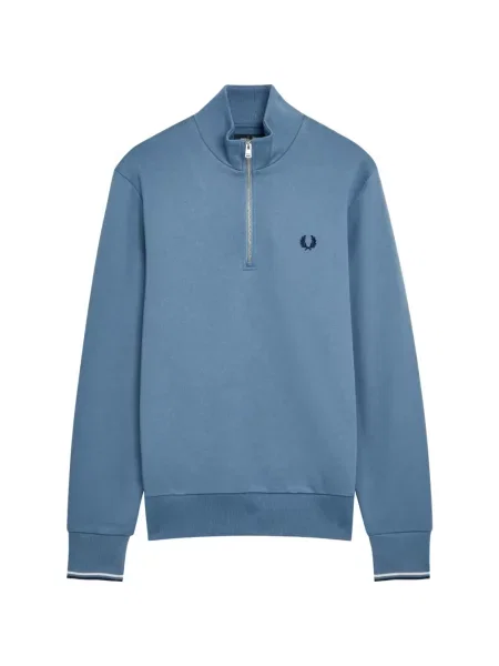 Hanorac cu fermoar Fred Perry albastru