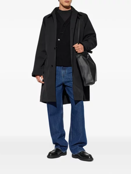 Dzianinowy kardigan Jil Sander asymetryczny czarny