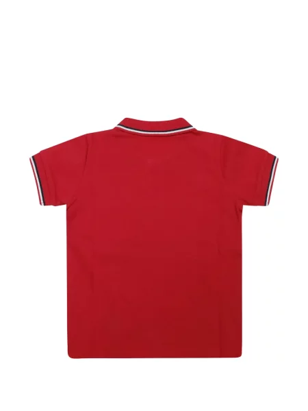 Koszulka polo dziecięca Moncler Enfant czerwona