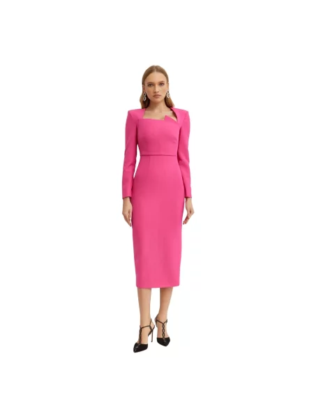 Sukienka midi Roland Mouret różowa