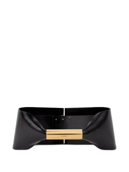 Curea Givenchy cu funde din piele negru
