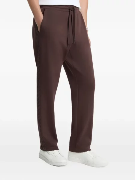 Pantaloni Michael Kors alergare cu autograf maro