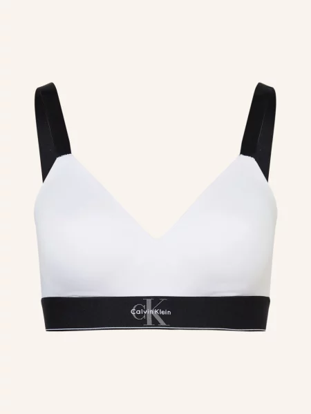 Calvin Klein Bustier Podprsenka Graphic Monogram / černá bílá