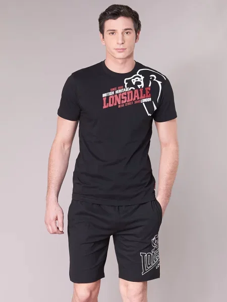 LONSDALE Tričko WALKLEY' černá