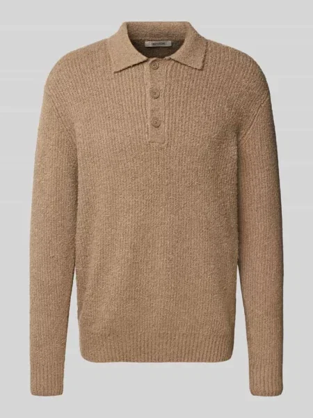 Koszulka polo o kroju relaxed fit z dzianiny z mieszanki bawełny model ‘DALE LIFE’ Only & Sons beżowa