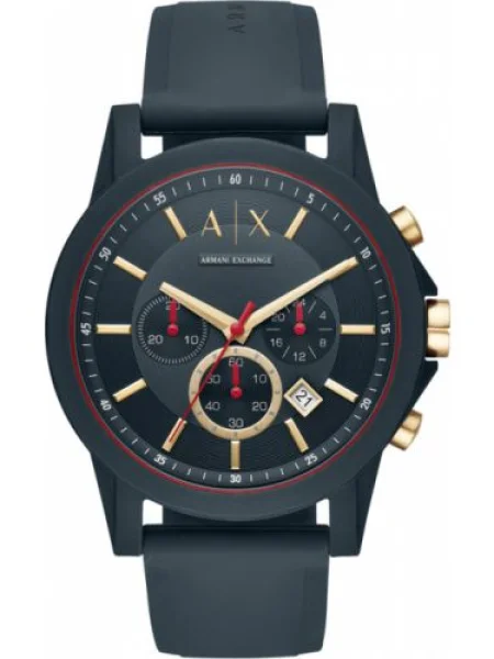 ARMANI EXCHANGE Analóg órák éjkék / aranysárga / tűzpiros fehér