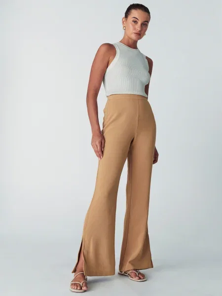 Willa Pantaloni Haze taupe gri