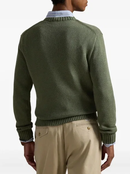 Поло тениска Polo Ralph Lauren бродирана с кръгло деколте с пейсли десен синьо