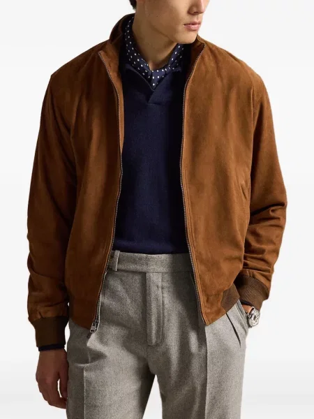 Satenske rukavice Polo Ralph Lauren s vezom s vezicama smeđa