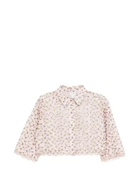 Cropp cămașă Giambattista Valli cu broderie cu model floral roz