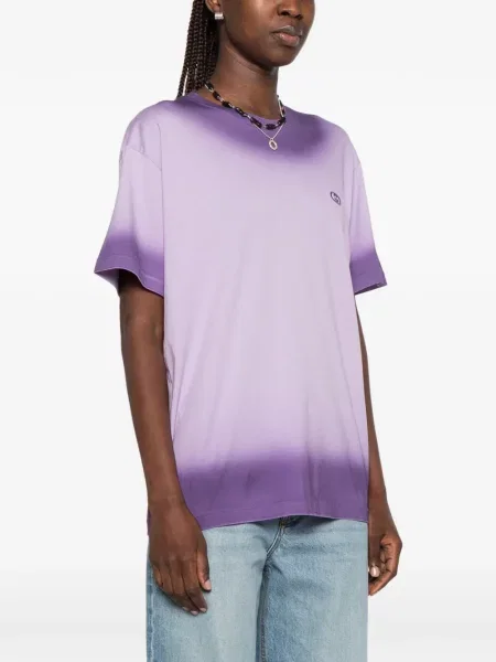 Tricou Gucci cu broderie violet