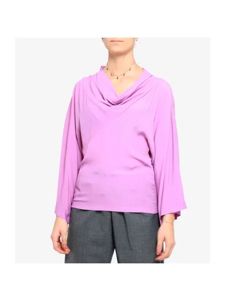 Bluzka Semicouture z krepy różowa