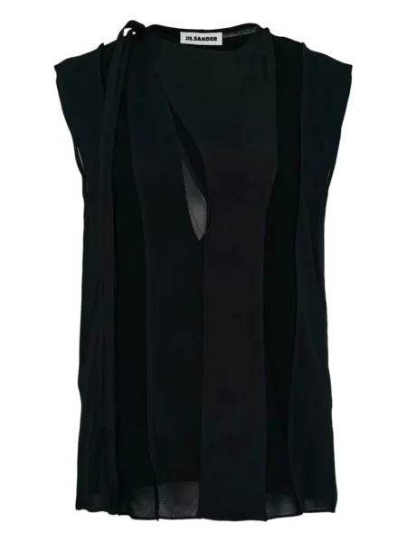 Top Jil Sander fără mâneci negru