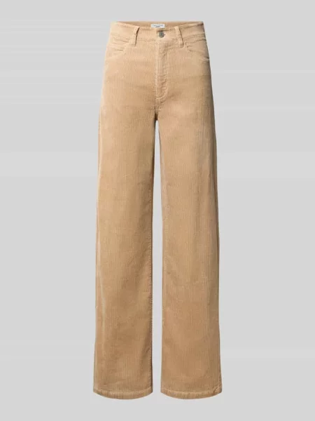 Spodnie o szerokich nogawkach ze spodnie sztruksowe z mieszanka bawełny model Tomma' Marc O'polo Denim beżowe