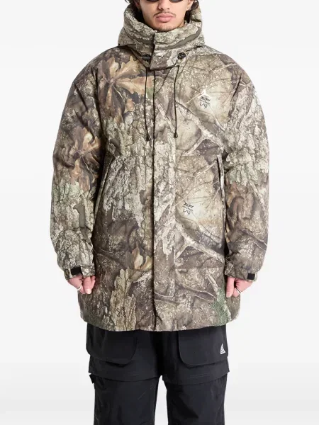 Парка Jordan с качулка с принт зелено