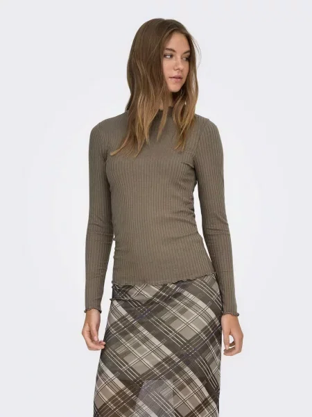 Футболка Only коричневий